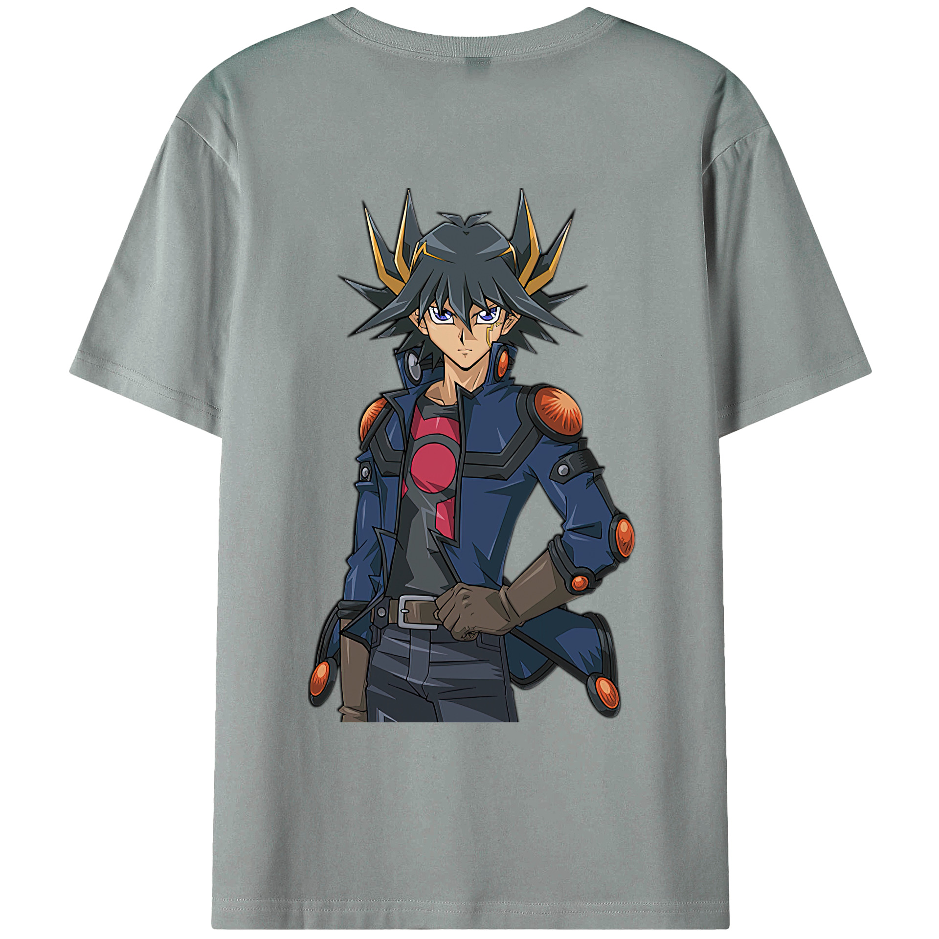 （画像用） 遊☆戯☆王 Yu-Gi-Oh! 綿100％ メンズ半袖Tシャツ（バックプリント） 通気性